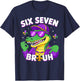 67 Mardi Gras Alligator Mardigator Six Seven Bruh Boys 6 7 T-Shirt - T-Shirt | Navy