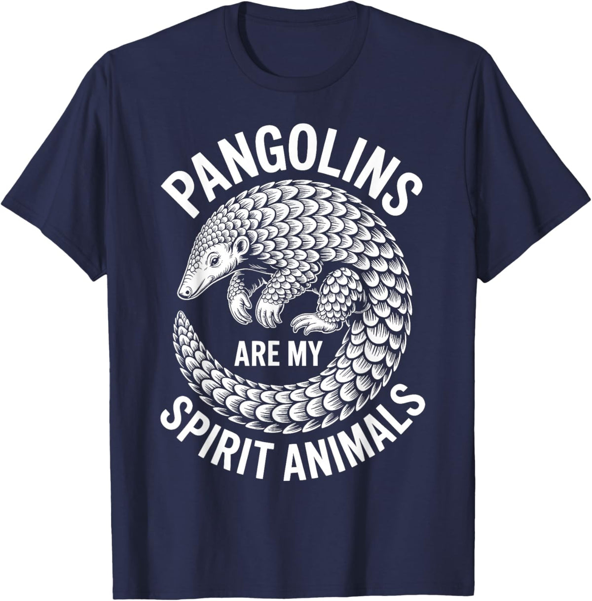 Pangolins Spirit Animals Funny Pangolin T-Shirt - T-Shirt | Navy