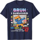 Bruh I Survived 100 Days of School Hundred Dabbing Cat T-Shirt - T-Shirt | Navy