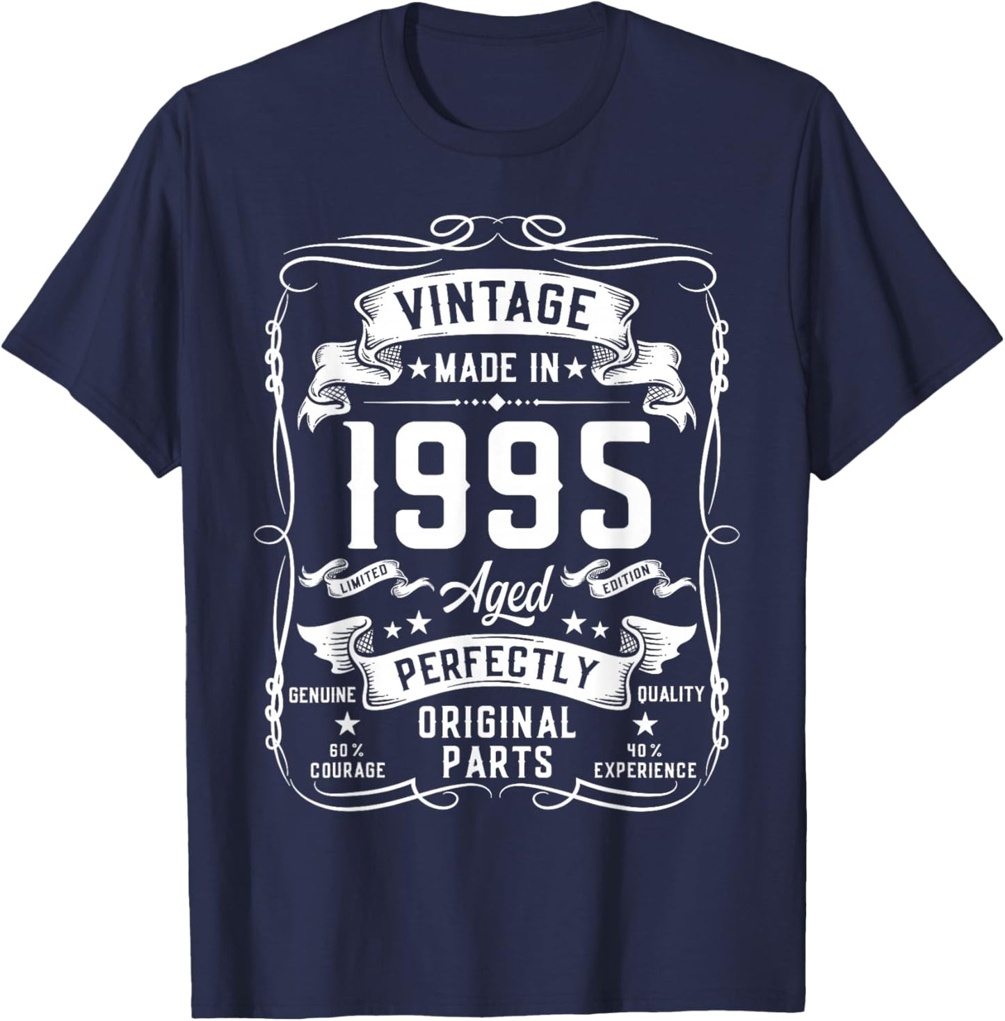 Vintage 1995 31yr 31st Birthday Gifts 31 Years Old T-Shirt - T-Shirt | Navy