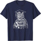 Cat Wearing Graduation Cap Gown with Diploma Funny T-Shirt - T-Shirt | Navy