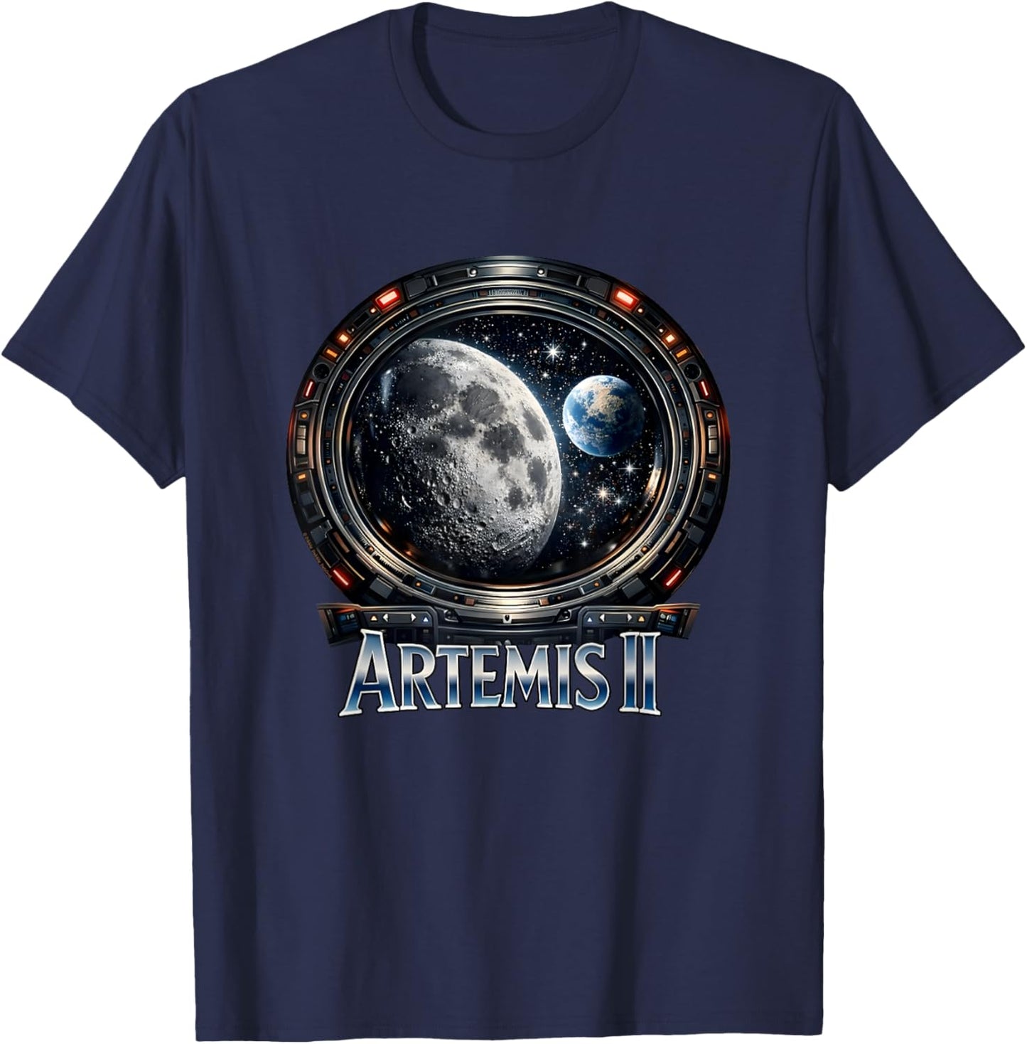 Artemis II 2026 Mission Earth and Moon Artemis 2 T-Shirt - T-Shirt | Navy