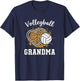 Grandparent Volleyball Grandma Leopard Heart Proud T-Shirt - T-Shirt | Navy