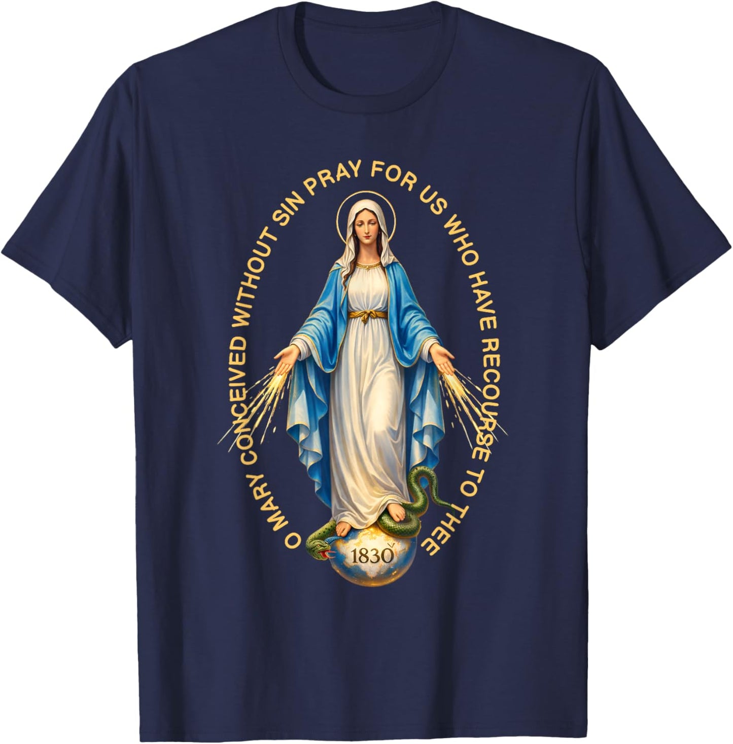 Our Lady Virgen De Guadalupe Saint Virgin Mary - Catholic T-Shirt - T-Shirt | Navy