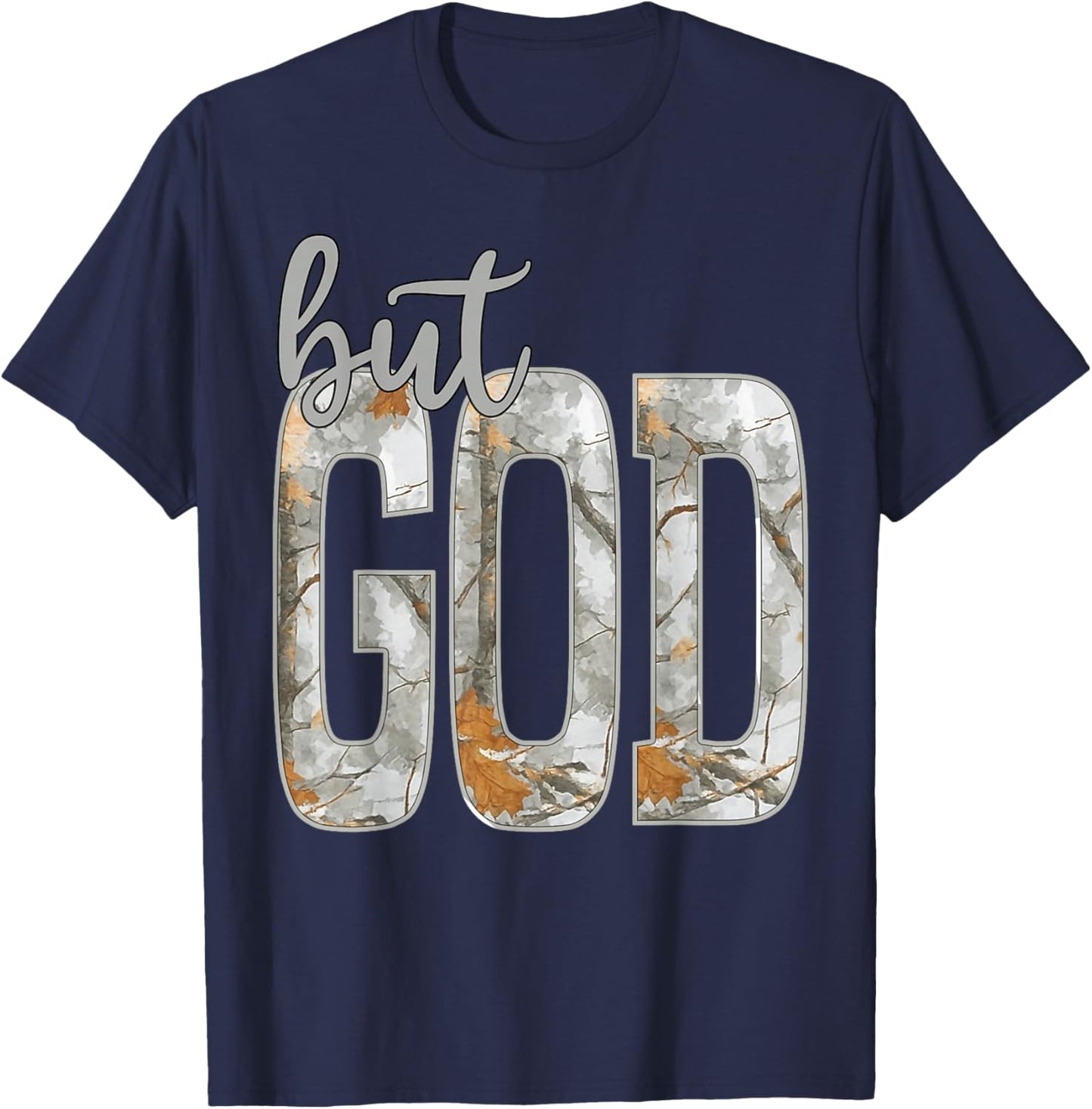 Jesus But God Camo Christian Cross God Faith Bible Religious T-Shirt - T-Shirt | Navy