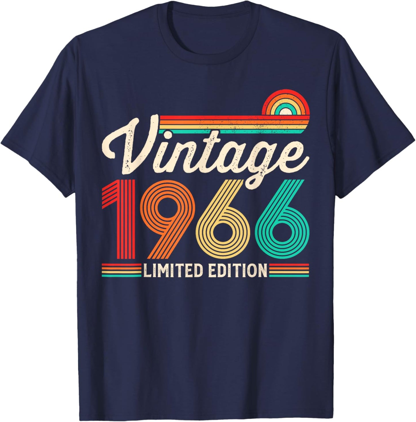 60 Years Old Vintage 1966 Limited Edition 60th Birthday T-Shirt - T-Shirt | Navy