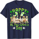 Saint Patrick's Day Paw-trick's Dog Lover Boys Girl Kid T-Shirt - T-Shirt | Navy
