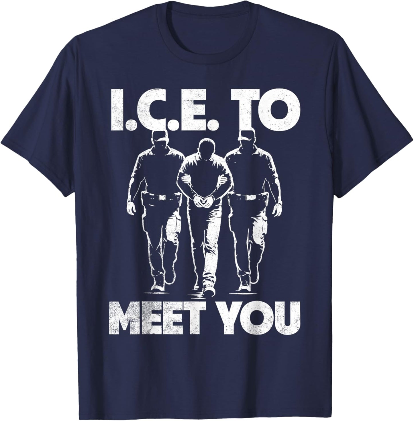 Support ICE - Funny Patriotic T-Shirt - T-Shirt | Navy