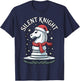 Silent Knight Funny Xmas Chess Christmas Pun T-Shirt - T-Shirt | Navy