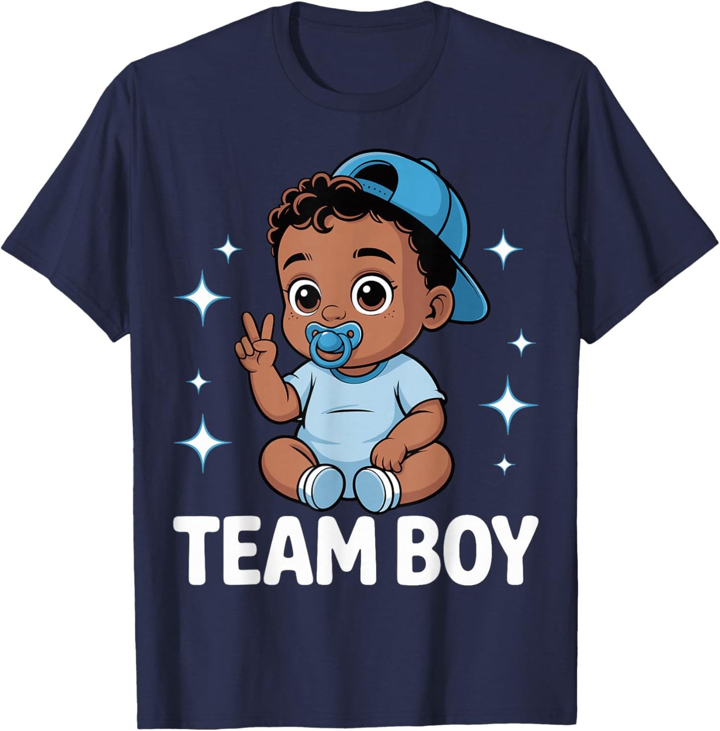 Team Boy Baby Announcement Gender Reveal Family Party T-Shirt - T-Shirt | Navy