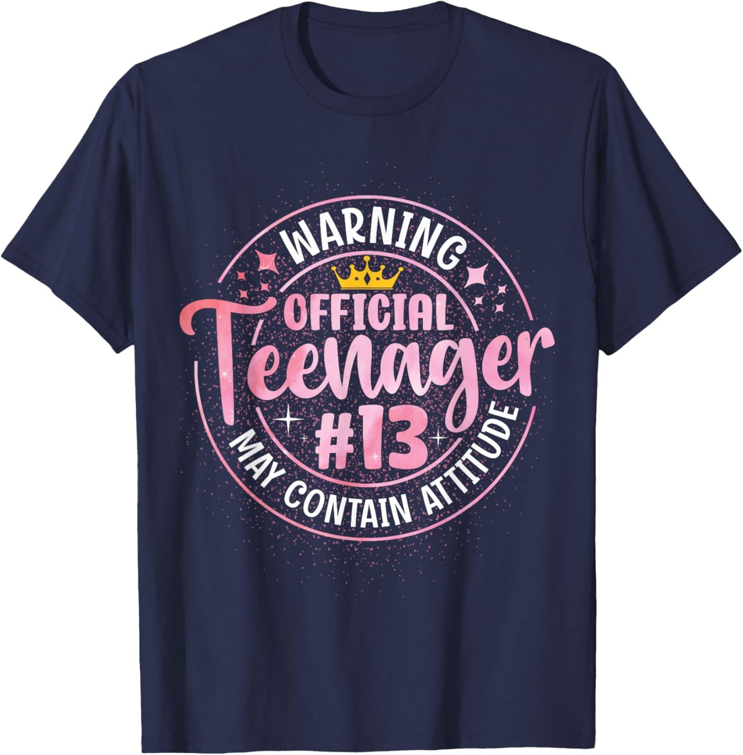 13th Birthday Girl Official Teenager 13 Year Old Birthday T-Shirt - T-Shirt | Navy