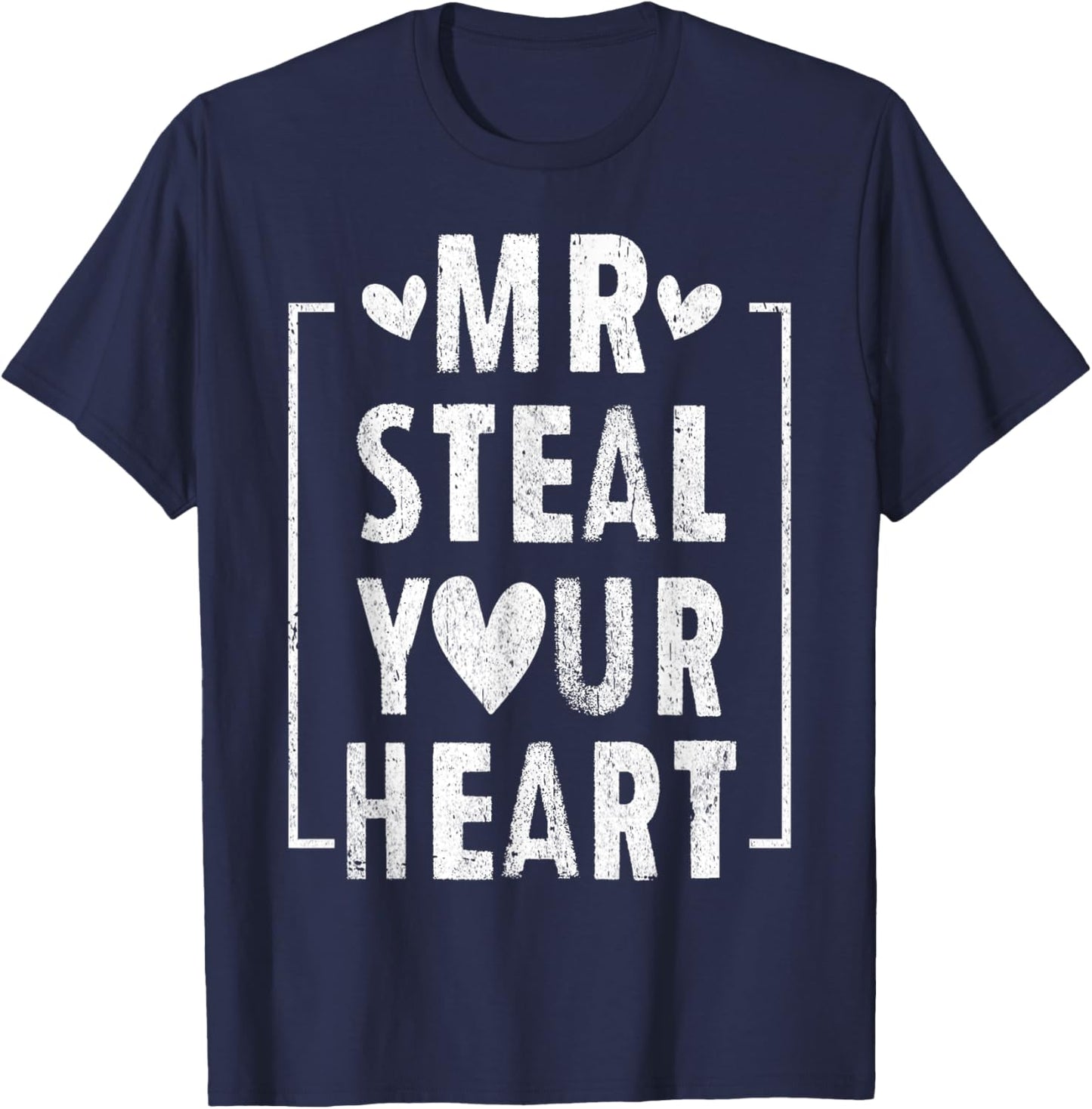 Mr Steal Your Heart for Boys Toddlers Valentine's Day Kids T-Shirt - T-Shirt | Navy