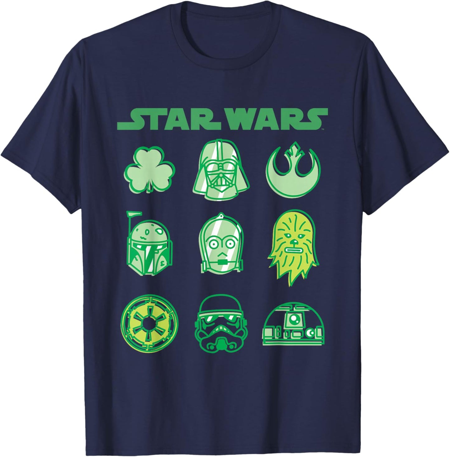 Star Wars A New Hope Holiday Icons Featuring Darth Vader T-Shirt - T-Shirt | Navy
