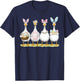 Happy Easter Cute Goose Bunny Ears Eggs Basket Girl Women T-Shirt - T-Shirt | Navy