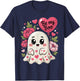 Be My Boo Cute Ghost Valentine´s Day Love T-Shirt - T-Shirt | Navy