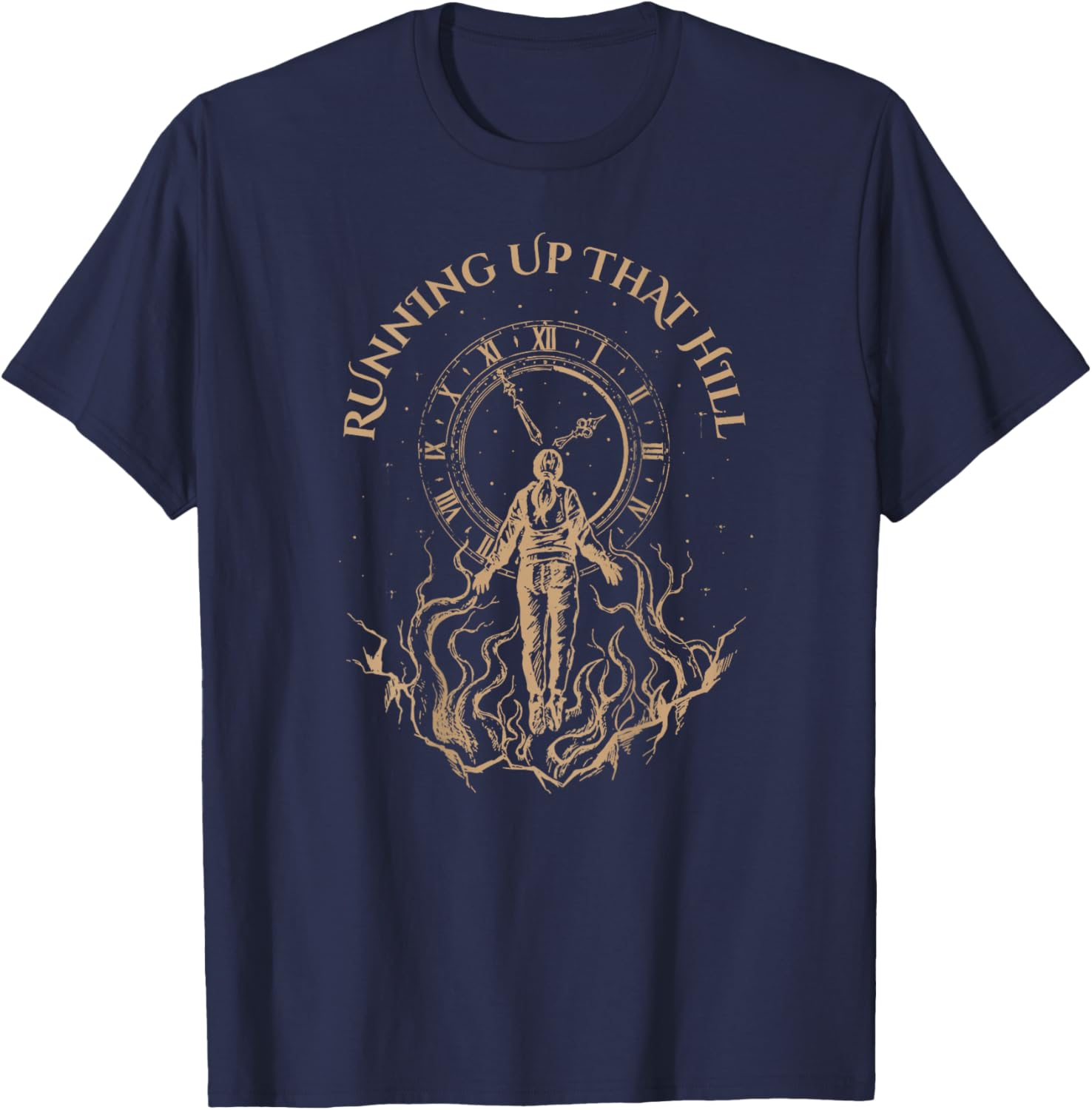 Running Up That Hill (on Back) T-Shirt - T-Shirt | Navy