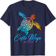 Costa Maya Tie Dye Sea Turtle Mexico Beach Vacation T-Shirt - T-Shirt | Navy
