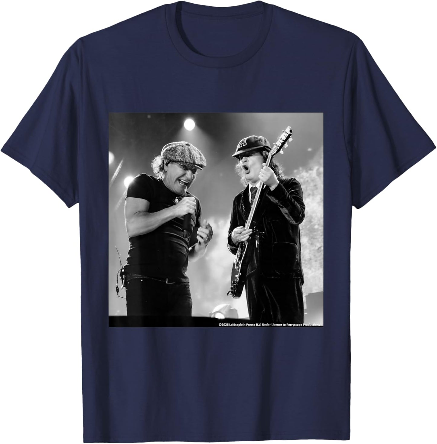 AC/DC Live Rock Concert Energy Thunderstruck Power T-Shirt - T-Shirt | Navy