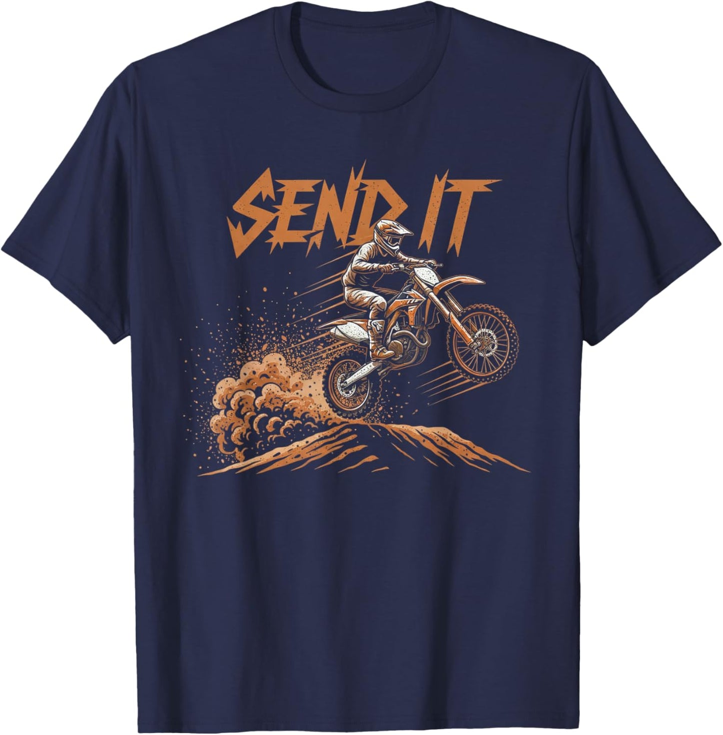 Dirt Bike Lovers Motocross Motorbike Racing MX Off Road Life T-Shirt - T-Shirt | Navy