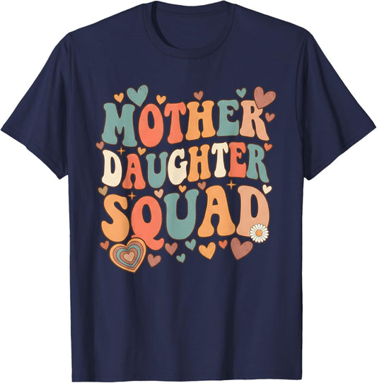 Mother Daughter Squad Matching Mothers Day Daughter Mommy T-Shirt - T-Shirt | Navy