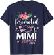 Promoted to Mimi Again Est 2026 Flower Heart T-Shirt - T-Shirt | Navy