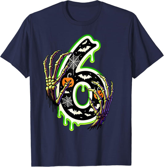Six Seven Meme 6 7 67 Halloween Skeleton Couple Costume T-Shirt - T-Shirt | Navy