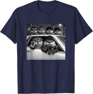 Funny Otter Retro Gangster Squad Urban Street Streetwear T-Shirt - T-Shirt | Navy