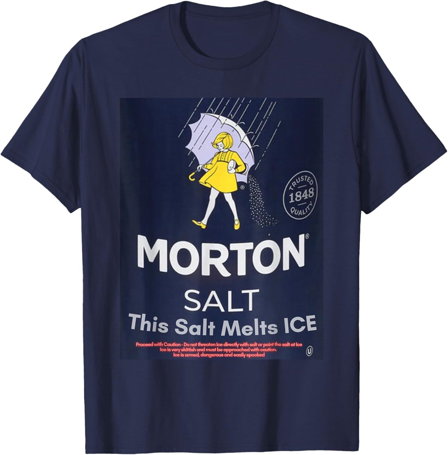Morton Salt Girl with Umbrella T-Shirt - T-Shirt | Navy