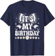 It's My Birthday Girls Women Groovy Coquette Bday T-Shirt - T-Shirt | Navy