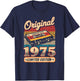 50th Birthday Retro Vintage 1975 Men Women T-Shirt - T-Shirt | Navy