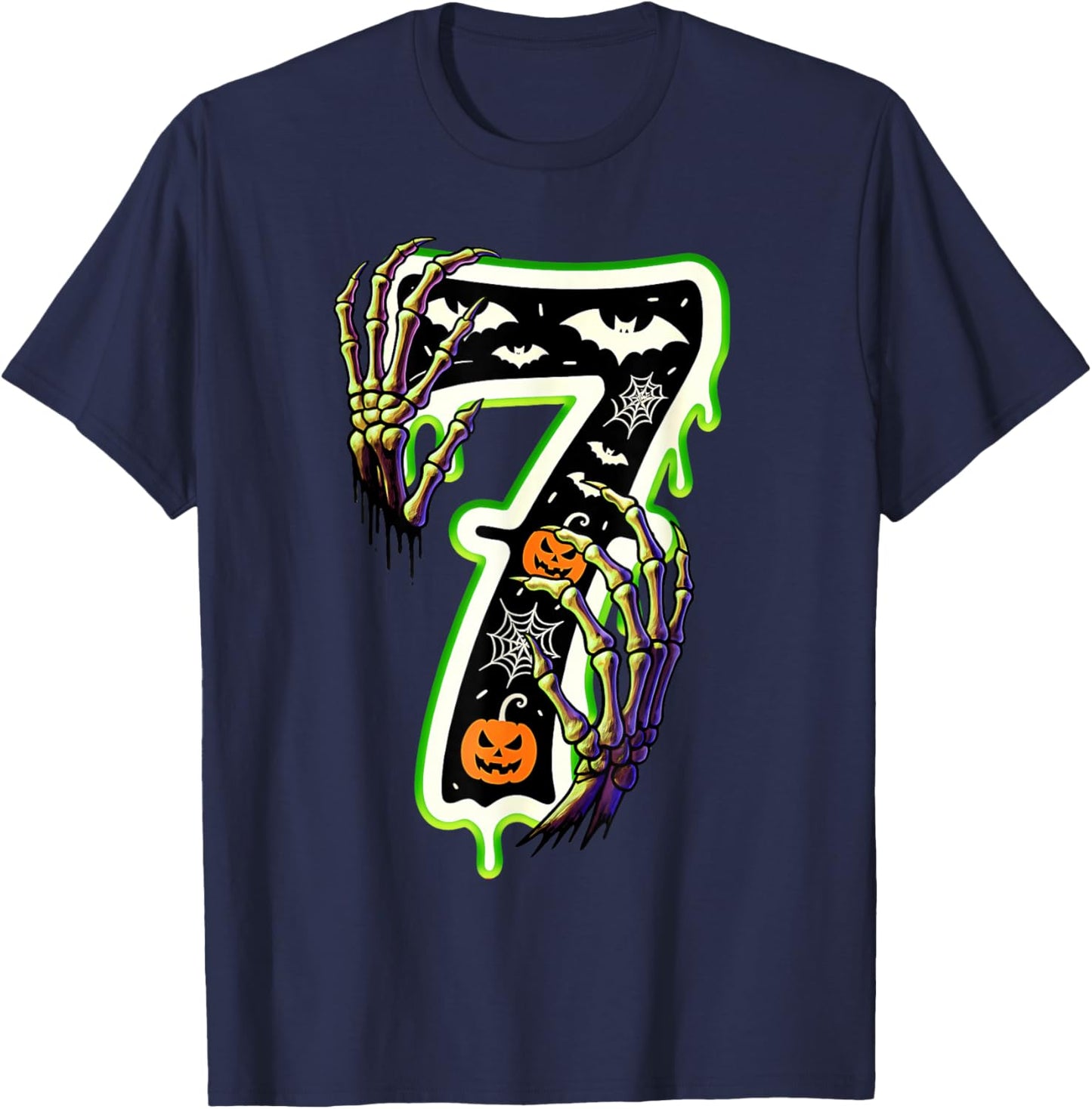 Six Seven Meme 6 7 67 Halloween Skeleton Couple Costume T-Shirt - T-Shirt | Navy