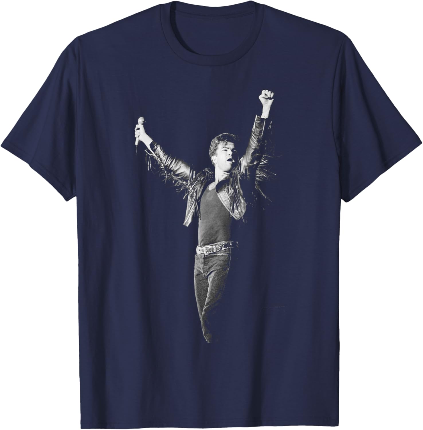 George Michael Wham! Farewell Concert Last Christmas Wembley T-Shirt - T-Shirt | Navy