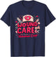 Wound Care Valentine Crew Nurse Aesthetic T-Shirt - T-Shirt | Navy