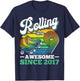 Rolling Into 9 Roller Skating Birthday Party 9th Birthday T-Shirt - T-Shirt | Navy