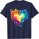 Rainbow Heart Pride Love Equality LGBTQ Ally T-Shirt - T-Shirt | Navy