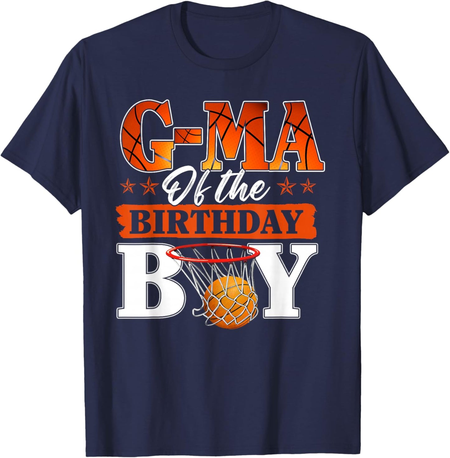 Basketball G MA of The Birthday Boy Family Matching T-Shirt - T-Shirt | Navy