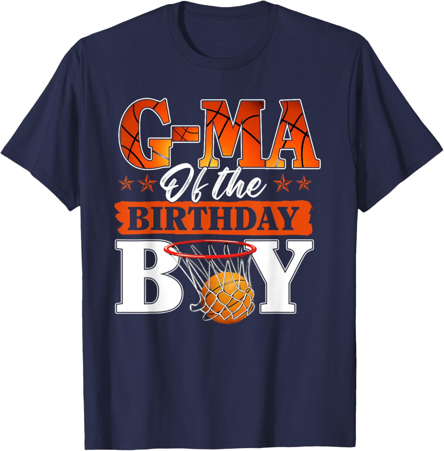 Basketball G MA of The Birthday Boy Family Matching T-Shirt - T-Shirt | Navy