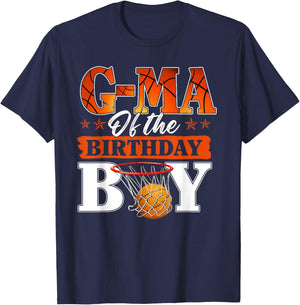 Basketball G MA of The Birthday Boy Family Matching T-Shirt - T-Shirt | Navy