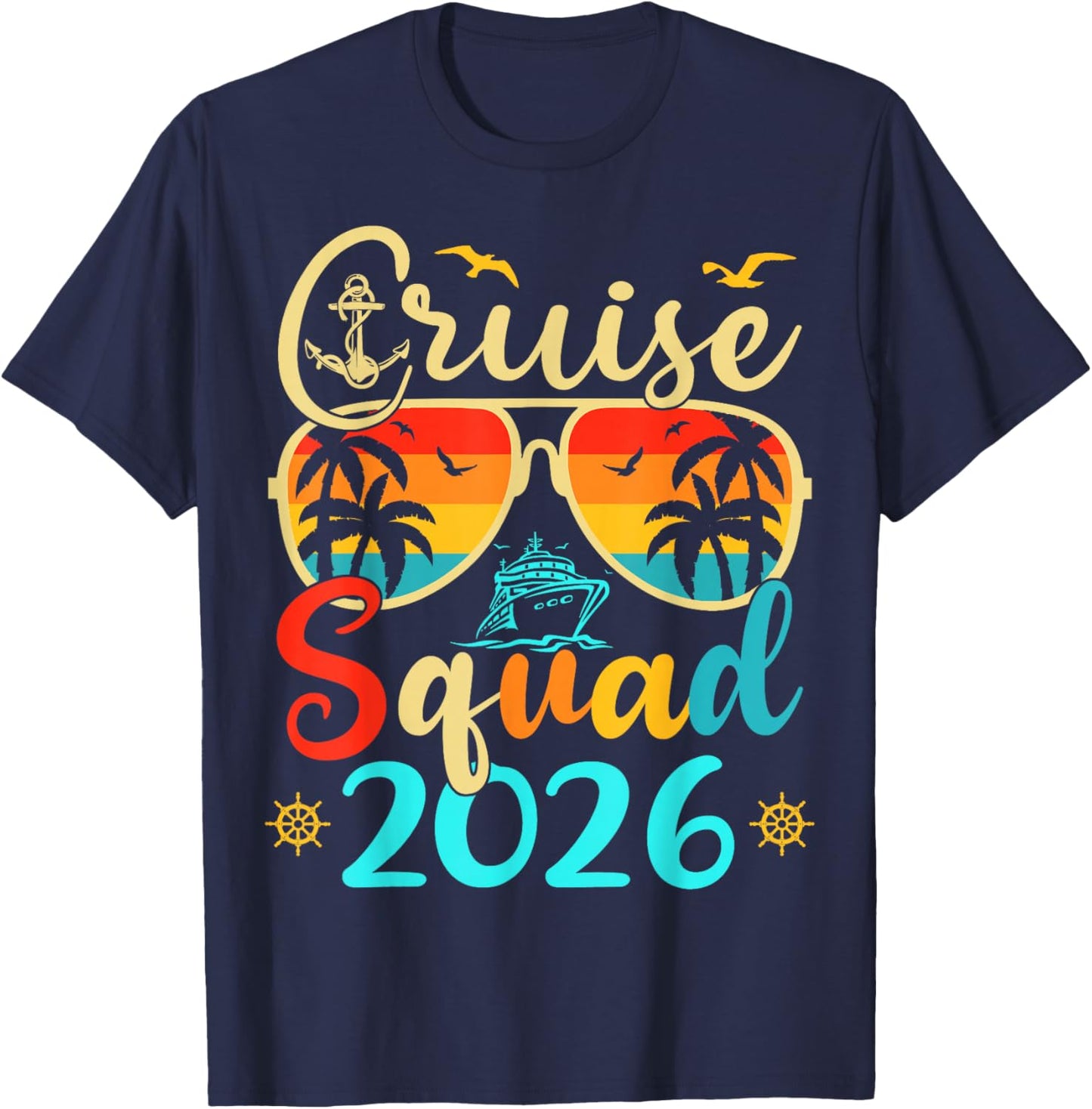 Cruise Squad 2026 Summer Vacation Matching Family Cruise T-Shirt - T-Shirt | Navy