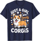 Just a Girl who Loves Corgis T-Shirt - T-Shirt | Navy