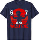 67 Valentine's Day for Boys Kids 6 7 Meme Six Seven Heart T-Shirt - T-Shirt | Navy