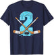 2 Year Old Hockey Ice Cream Drip Youth 2th Birthday Boys T-Shirt - T-Shirt | Navy