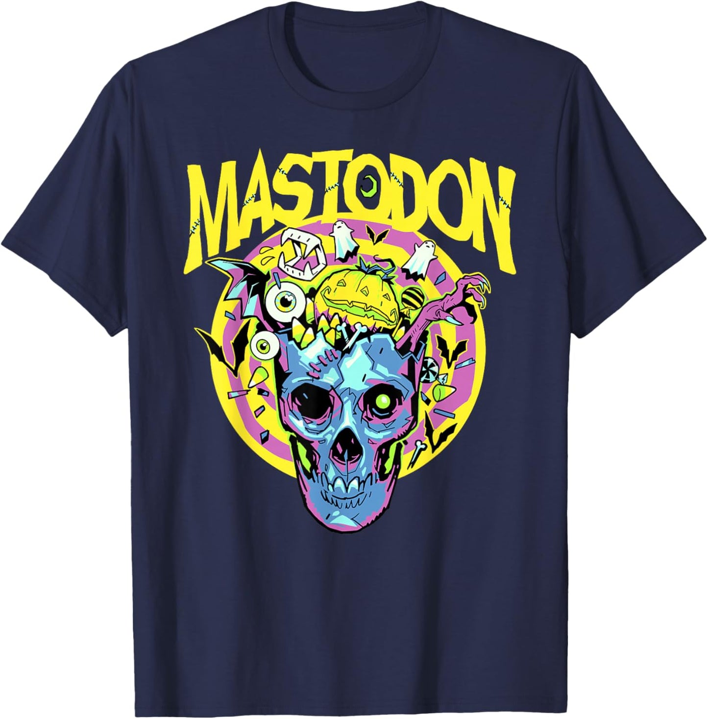 Mastodon – Sam Splosion Yellow T-Shirt - T-Shirt | Navy