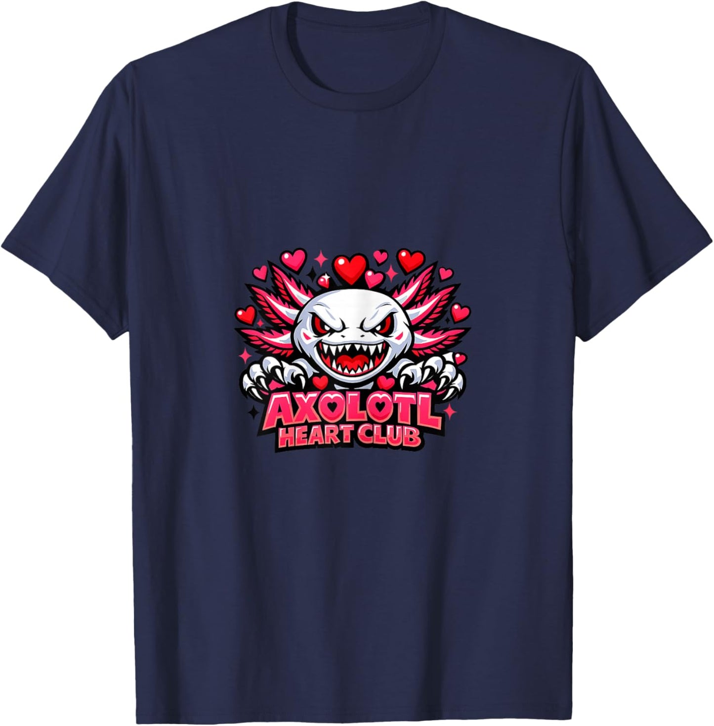 Axolotl Heart Club T-Shirt - T-Shirt | Navy