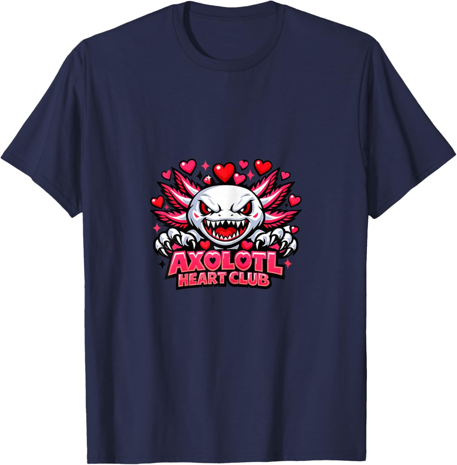 Axolotl Heart Club T-Shirt - T-Shirt | Navy
