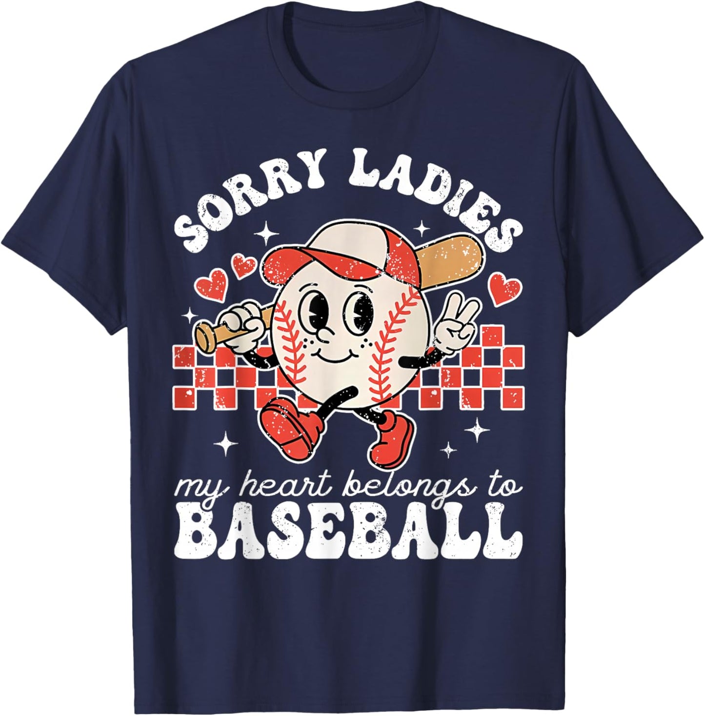 Sorry Ladies My Heart Belongs to Baseball Boy Kids T-Shirt - T-Shirt | Navy
