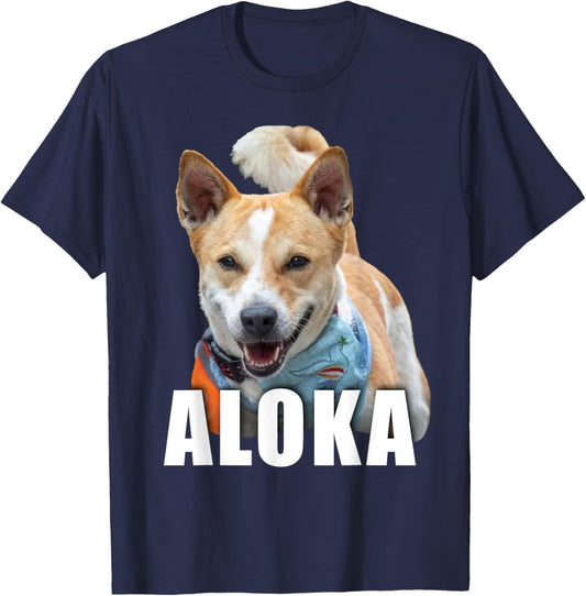 Aloka – The Walk for Peace Monk Dog Spreading Hope T-Shirt - T-Shirt | Navy
