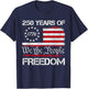 4th of July American Flag Vintage 250 Years 1776 2026 USA T-Shirt - T-Shirt | Navy