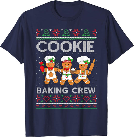 Christmas Cookie Baking Crew Family Baking Team Funny Cookie T-Shirt - T-Shirt | Navy