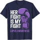 Her Fight is My Fight - SLE Lupus Awareness Support T-Shirt - T-Shirt | Navy